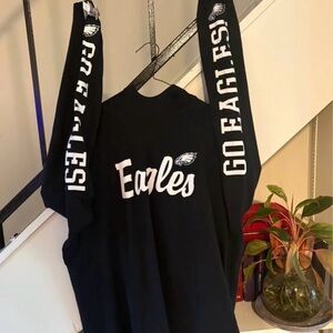 Philadelphia Eagles Black 'Eagles' Long Sleeve Tee